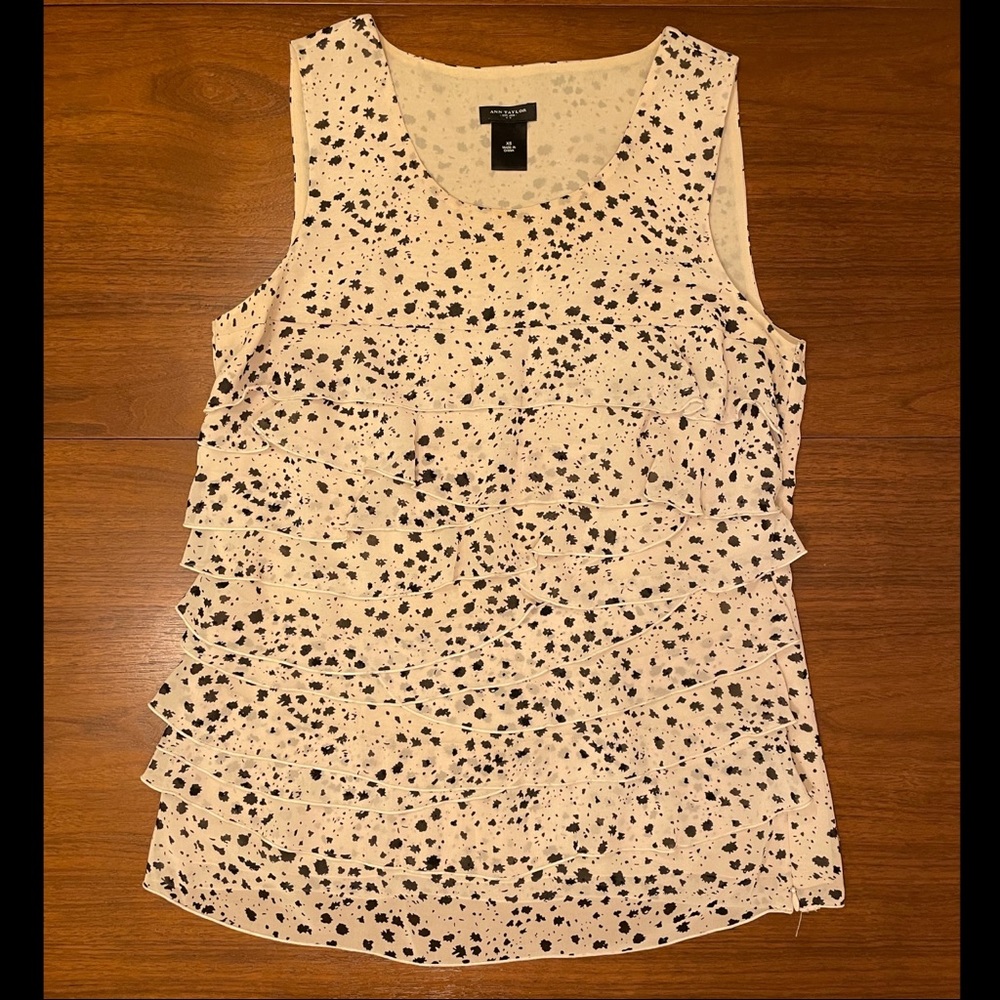 Ann Taylor XS sleeveless top blouse side-zip